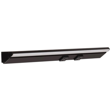 Task Lighting 12.5" 6W Lighted Power Strip - 2 Receptacles - 2700K - 600 Lumens - 12V - Black