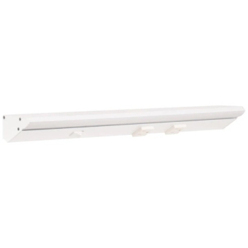 Task Lighting 18.5" Lighted Power Strip w/ Switch - 2 White Single Receptacles - 2700K - 600 Lumens - 120V - White