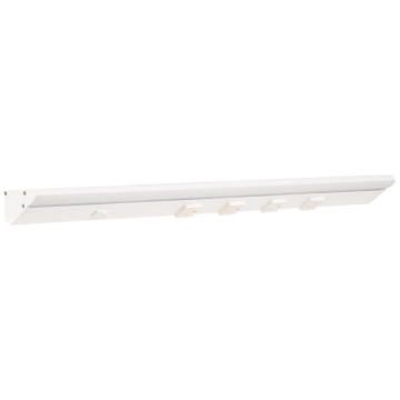 Task Lighting 24.5" Lighted Power Strip w/ Switch - 4 White Single Receptacles - 2700K - 800 Lumens - 120V - White