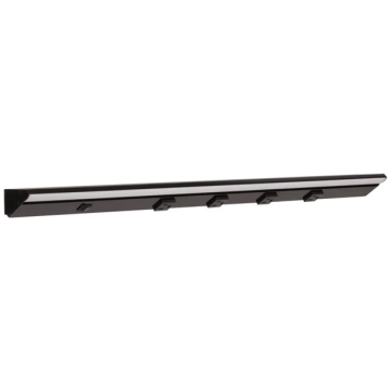 Task Lighting 30.5" Lighted Power Strip w/ Switch - 4 Black Single Receptacles - 2700K - 1,000 Lumens - 120V - Black