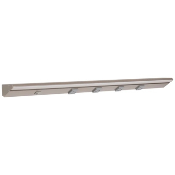 Task Lighting 30.5" Lighted Power Strip w/ Switch - 4 Gray Single Receptacles - 2700K - 1,000 Lumens - 120V - Satin Nickel