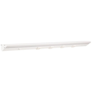 Task Lighting 30.5" Lighted Power Strip w/ Switch - 4 White Single Receptacles - 2700K - 1,000 Lumens - 120V - White