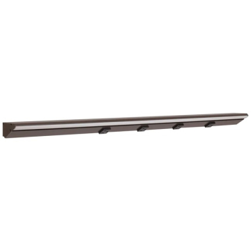 Task Lighting 24.5" 12W Lighted Power Strip - 4 Receptacles - 3000K - 1,200 Lumens - 12V - Bronze