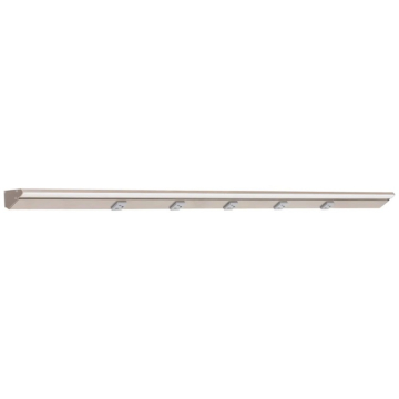 Task Lighting 48.5" 24W Lighted Power Strip - 5 Receptacles - 3000K - 2,400 Lumens - 12V - Satin Nickel