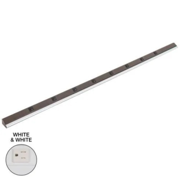 Task Lighting 72.5" 36W Lighted Power Strip - 8 Receptacles - 3000K - 3,600 Lumens - 12V - White