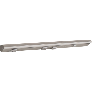Task Lighting 24.5" Lighted Power Strip - 800 Lumens - 12W - 2700K - 2 Receptacles - 1 USB-A/C - Right Wire Entry - 120V - Satin Nickel / Gray