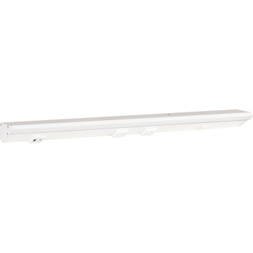 Task Lighting 24.5" Lighted Power Strip - 800 Lumens - 12W - 2700K - 2 Receptacles - 1 USB-A/C - Right Wire Entry - 120V - White