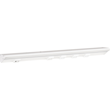 Task Lighting 24.5" Lighted Power Strip - 1,200 Lumens - 12W - 2700K - 4 Receptacles - 1 USB-A/C - 12V - White