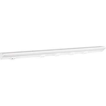 Task Lighting 30.5" Lighted Power Strip - 1,500 Lumens - 15W - 2700K - 4 Receptacles - 1 USB-A/C - 12V - White