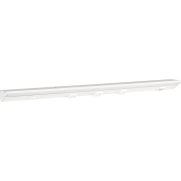 Task Lighting 30.5" Lighted Power Strip - 1,000 Lumens - 15W - 2700K - 3 Receptacles - 1 USB-A/C - Left Wire Entry - 120V - White