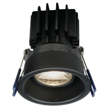 Lotus 3" Round Regressed Gimbal LED Downlight - High Output - 11W - Thin Trim - CCT Selectable - 120V - Black
