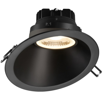 Lotus 6" Sloped Round Regressed Gimbal LED Downlight - 15W - 3000K - 1,200 Lumens - 120V - Black