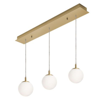 AFX Loretto 3-Light Linear Pendant - 120V - Satin Brass