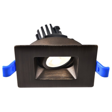 Lotus 2" Square Regressed Gimbal LED Downlight - High Output - 5.5W - 2700K - 450 Lumens - 120V - Oil Rubbed Bronze
