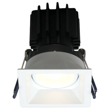 Lotus 3" Square Regressed Gimbal LED Downlight - High Output - 11W - Thin Trim - CCT Selectable - 120V - White