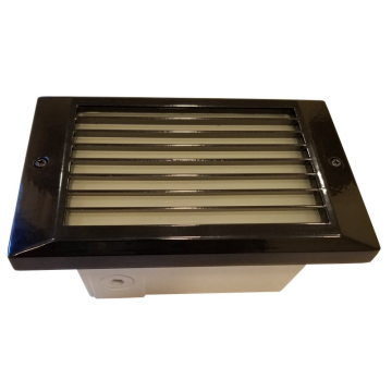 NSL 5W LED Step Star Step Light - Louver Cover - 3000K - 468 Lumens - 120V - Black