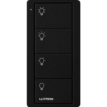 Lutron 4-Button Pico Smart Remote - Scene Control - Light Icons - Midnight