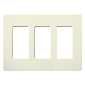 Lutron Claro Screwless Designer Wallplate - 3 Gang - Biscuit