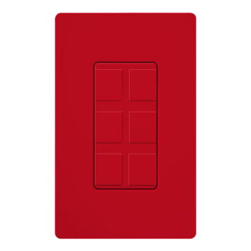 Lutron Claro 6-Port Frame - Hot