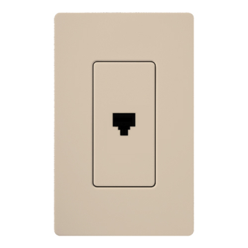 Lutron Claro Phone Jack - Taupe