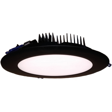 Lotus 33W 8" Slim Round LED Downlight - 4000K - 2,400 Lumens - Black