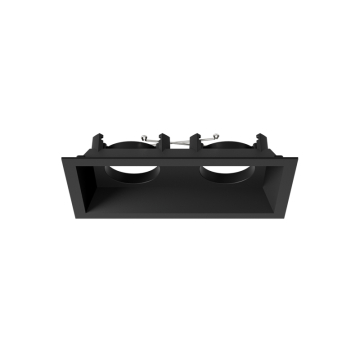 DMF Lighting M-Series Multiple Square 2-Head Flanged Trim - Black