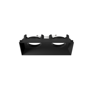 DMF Lighting M-Series Multiple Square 2-Head Flangeless Trim - Black
