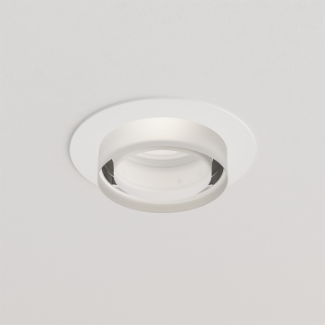DMF Lighting M-Series 4" Round Decorative Closed Bottom Frosted Inside Trim - White