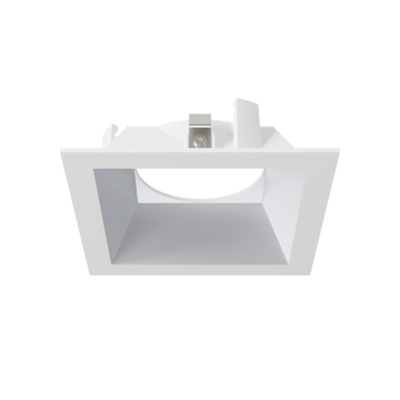 DMF Lighting M-Series 4" Round on Square Clear Diffuse Trim - White