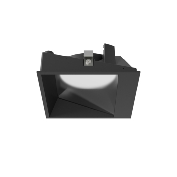 DMF Lighting M-Series 4" Square Wall Wash/Sloped Ceiling Flangeless Trim - Black