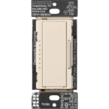 Lutron Maestro Pro Max LED+ Dimmer - Light Almond