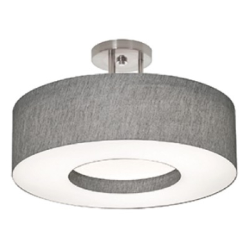 AFX Montclair 12" LED Semi-Flush Mount - CCT Selectable - 120-277V - Satin Nickel / Gray