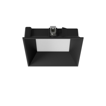 DMF Lighting M-Series 4" Square Adjustable Deep Beveled Flangeless Trim - Black