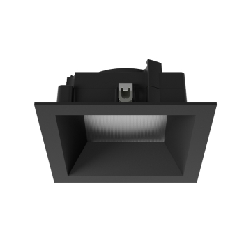 DMF Lighting M-Series 4" Square Deep Beveled Trim - Black