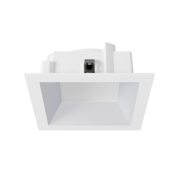 DMF Lighting M-Series 4" Square Clear Diffuse Deep Beveled Trim - White