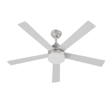 AFX Maddox 52" 5-Blade LED Fan with Wall Switch - 1,400 Lumens - 20W - CCT Selectable - 120V - Satin Nickel / Silver / Walnut