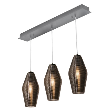 AFX Mila 3-Light Linear Pendant - 120V - Satin Nickel