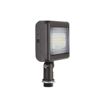 MaxLite Slim LED Flood Light - 1,630 Lumens - 5000K - Knuckle Mount - 120-277V - Bronze