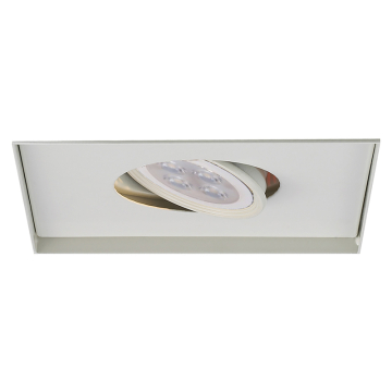 WAC Lighting Low Voltage Multiples 1-Light Flangeless Downlight Trim w/ MR16 LED Lamp - 450 Lumens - 8W - 3000K - 12V - White