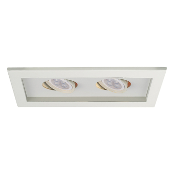 WAC Lighting Low Voltage Multiples 2-Light Downlight Trim w/ MR16 LED Lamp - 900 Lumens - 8W - 3000K - 12V - White