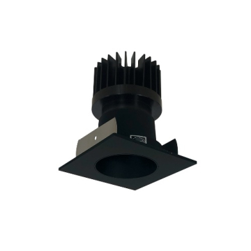 Nora Lighting 2" Iolite LED Downlight - Square Reflector with Round Aperture - 1500 / 2000 / 2500 Lumens - 2700K - Black