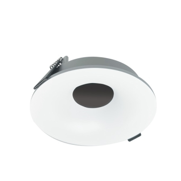 Nora Lighting 4" Iolite Can-less Round Bullnose Trim - Matte Powder White Trim