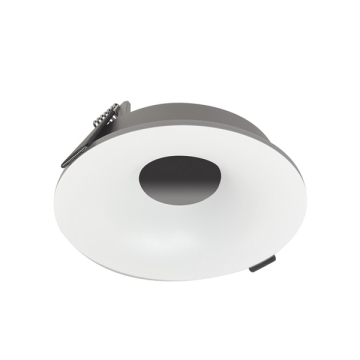 Nora Lighting 4" Iolite Can-less Round Bullnose Trim - White Trim