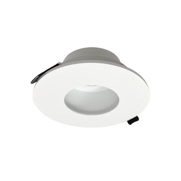 Nora Lighting 4" Iolite Can-less Round Pinhole Trim - Matte Powder White Pinhole / Flange