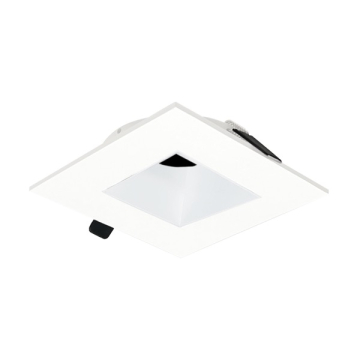 Nora Lighting 4" Iolite Can-less Square Downlight Trim - Matte Powder White