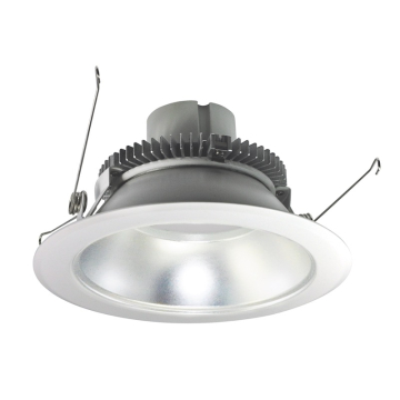 Nora Lighting 6" 12W Cobalt Round LED Retrofit Downlight - 2700K - 1,000 Lumens - 120V - White Trim / Chrome Reflector