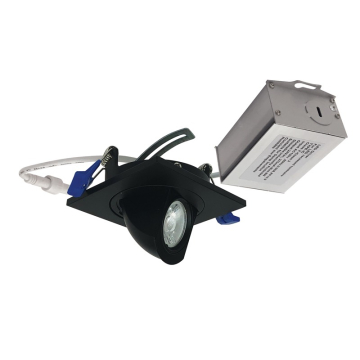 Nora Lighting 2" M2 Round LED Adjustable Elbow - 500 Lumens - 7W - 2700K - 120V - Matte Black