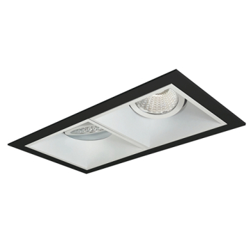 Nora Lighting Iolite MLS 2-Head Trim Kit - Black Flange