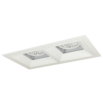 Nora Lighting Iolite MLS 2-Head Trim Kit - Matte Powder White Flange