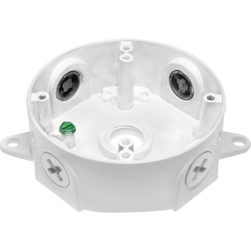 RAB Weatherproof Round Box - 3/4" Tap - White - No Cover